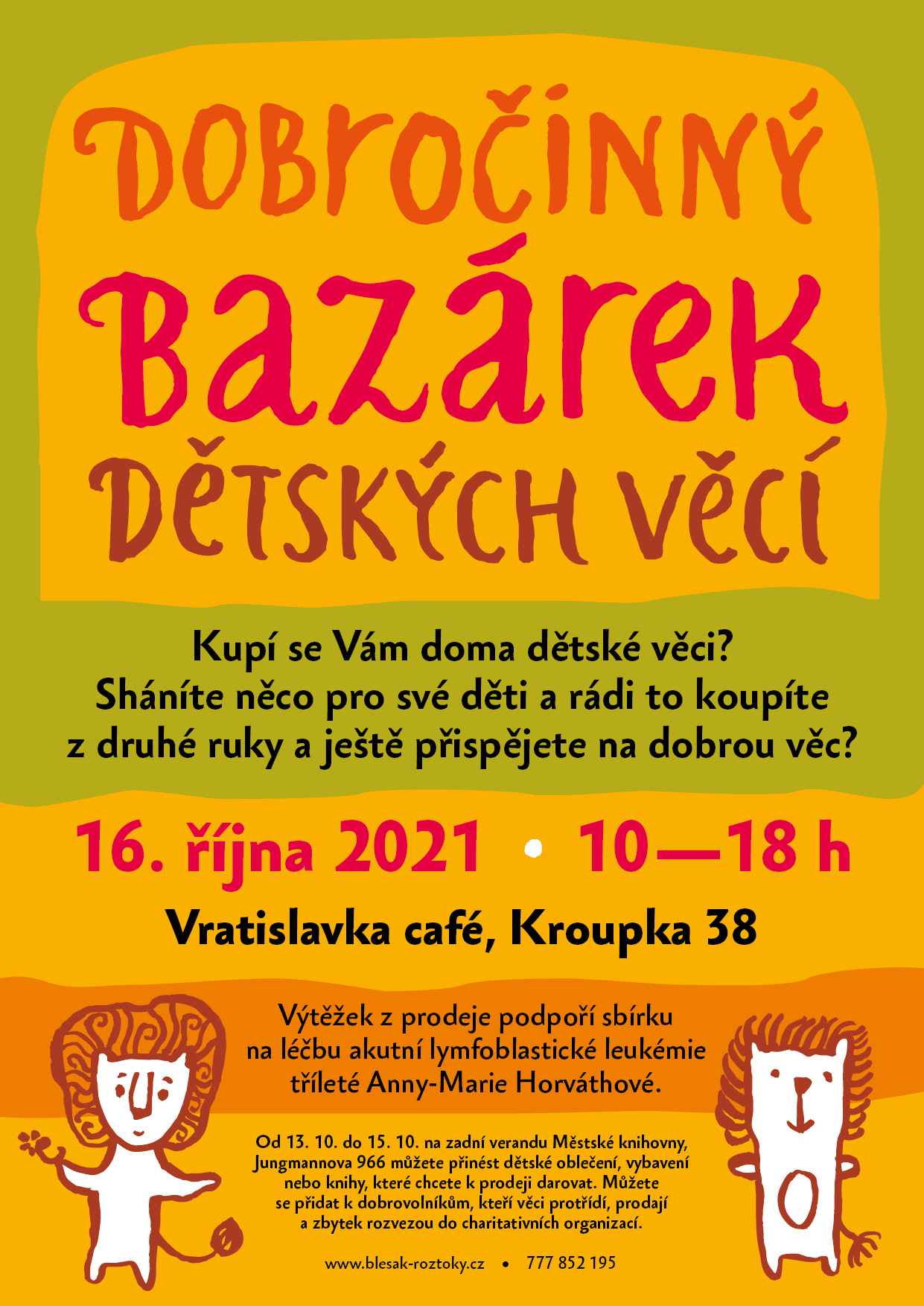 Dobročinný bazárek plakát