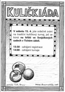 V sobotu 15.4. od 13:30 ve Svojsíkových sadech.